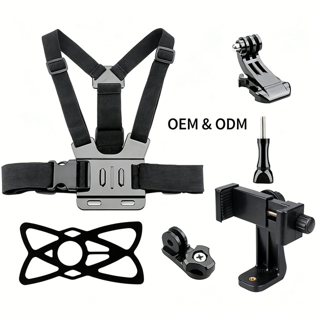 New 6 in 1 Adjustable Elastic Cell Phone Quick Clip Mobile Phone Holder Action Camera Chest Strap Mount Harness for GoPro 11 10