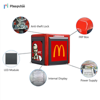 Boîte LED publicitaire vidéo couleur personnalisée Pixelpulse P3, boîte à emporter LED pour moto, boîte de livraison de nourriture à emporter, écran LED
