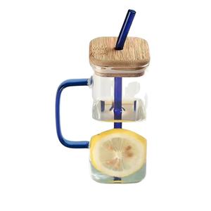 Tasses personnalisées en céramique et verre en forme de canettes de thé, café, soda, bière avec couvercle en bambou et paille - Product Image 1