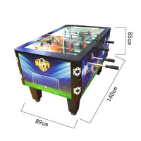 Table de football d'arcade à monnayeur, double combat, avec barres télescopiques de sécurité, en bois, 100W