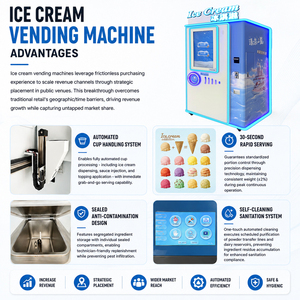 Máquina expendedora de helados comercial con pantalla táctil de 32 pulgadas, Wifi/4G, servicio 24 horas, kiosco de autoservicio para supermercados y grandes centros comerciales - Product Image 3