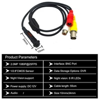 Caméra de sécurité analogique CCTV 1080P 2MP Mini Endoscope IR Vision Nocturne 4-en-1 Micro AHD 1080P 0.01Lux StarLight Faible Luminosité Audio