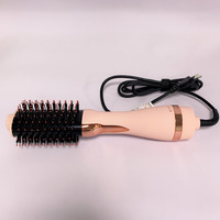 HY professionnel personnalisé rotatif 5 en 1 fer à lisser bigoudi souffleur d'air chaud sèche-peigne brosse en une seule étape