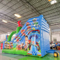 Structure gonflable Paws Dog pour fête, château gonflable avec toboggan, jouets Patrols