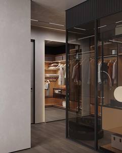 Cửa tủ quần áo trượt bằng gỗ cao cấp hiện đại với thiết kế bền chắc dành cho phòng ngủ và phòng thay đồ trong biệt thự - Product Image 6