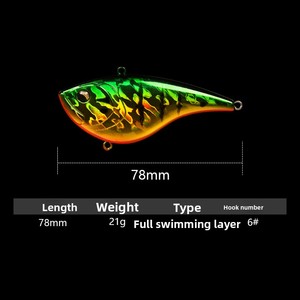 Nouvel Arrivage Leurres VIB Rigides 8cm 21g, 8 Couleurs, Yeux 3D, Lancer Longue Distance, Appâts Sonores pour Brochet, Blackfish, Poisson Mandarine - Product Image 2