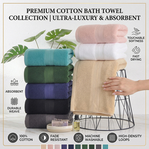 Ensemble de serviettes unies pour hôtel en coton bouclette moelleux, serviettes de toilette et de bain, vente en gros auprès d'un fournisseur pakistanais - Product Image 4