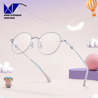 Monture de prescription ronde en titane sur mesure OEM, anti-lumière bleue, pour enfants et adolescents, taille 47-17-142, fabricant professionnel