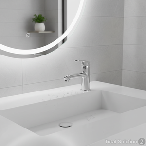 Robinet de lavabo monocommande moderne en laiton sans plomb NK11, entre-axes 4 po, à poser sur le comptoir, finition polie anti-rayures, solution complète 2 - Product Image 3