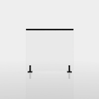 EKOO Garde-corps de balcon en acier inoxydable réglable avec pince de fixation pour balustrade en verre et support de verre