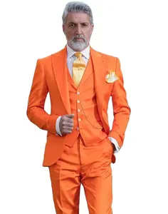 बहु-रंग वैकल्पिक कार्यकारी कार्यालय सामान 3 टुकड़ा पुरुषों शादी सूट फैशन