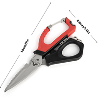 Tijeras de Pesca de 18 cm, Acero Inoxidable, Portátiles, Herramienta de Pesca en Agua Salada para Línea Trenzada de PE, Venta al por Mayor