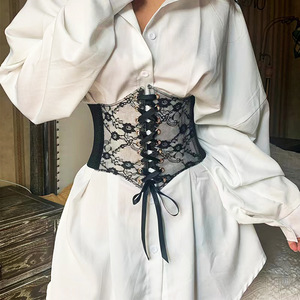 <span class=keywords><strong>Ceinture</strong></span> élastique en dentelle <span class=keywords><strong>transparente</strong></span> pour <span class=keywords><strong>femme</strong></span>, <span class=keywords><strong>ceinture</strong></span> large super large, <span class=keywords><strong>ceinture</strong></span> décorative pour robe, design lolita, <span class=keywords><strong>ceinture</strong></span> élastique pour couvrir la taille - Product Image 3