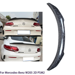 สำหรับ W205 C-Class C205รถเก๋ง2ประตูสไตล์ PSM ปลอมแปลงคาร์บอนไฟเบอร์ด้านหลังสปอยเลอร์ลำตัวปีก2014-2020 - Product Image 1