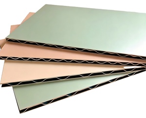 Panneaux composites en aluminium (ACP) et ACM modernes en PVDF, imitation bois, ignifuges, pour revêtement de façade continue - Product Image 1