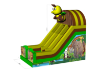 Château gonflable écologique personnalisé en plastique avec toboggan 7x4x6.3m pour intérieur/extérieur, combo trampoline pour enfants