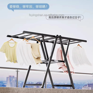 Fancy bán hàng trực tiếp x gió hình dạng giặt máy sấy tầng đứng mở rộng quần áo móc áo có thể gập lại trong nhà/ngoài trời phòng ngủ khô giá - Product Image 3