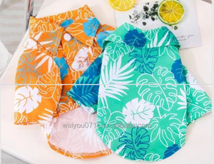 เสื้อผ้าสัตว์เลี้ยงสุนัขตัวเล็กสีฟ้าลำลองสำหรับฤดูร้อนฤดูหนาวระบายอากาศได้ผ้าสไตล์ชายหาดป้องกันการไหล - Product Image 2