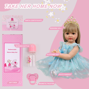 Real Looking Baby Lovely Reborn Baby Dolls Venta al por mayor Cuerpo de silicona Realista Simulación Girl Reborn Doll Toys - Product Image 6