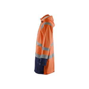 BLAKLADER - 432420005389S Rain Level 1 <b>Hi</b>-<b>Vis</b> <b>jacket</b> <b>Orange</b>/Navy blue - EAN 7330509571118 ALL WEATHER PROTECTION - Product Image 4