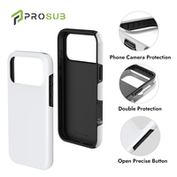 Coque de téléphone magnétique 2-en-1 Prosub 3D avec revêtement pour sublimation, antichoc, impression de logo personnalisé pour iPhone 17 Pro Max