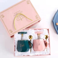 Coffret cadeau personnalisé avec impression en couleur Boîte en carton dur de haute qualité Boîte d'emballage réutilisable exquise pour tasse en céramique, cuillère
