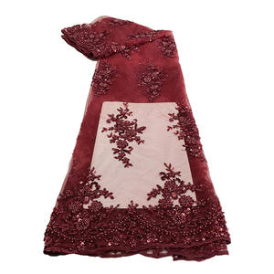 قماش دانتيل بتطريز مخصص وبأطراف مزخرفة للفساتين، موديل جديد يُباع بالجملة وهو الأكثر مبيعًا - Product Image 4