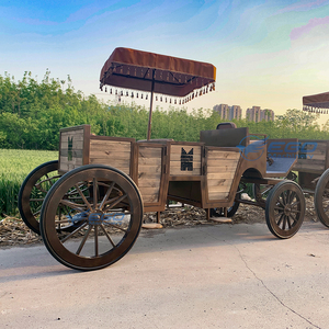 Carruaje Eléctrico Económico sin Caballos Estilo Boda 2026 para Paseos en Parque, Vehículo Turístico con Ruedas, Carruaje Retro de Madera - Product Image 3