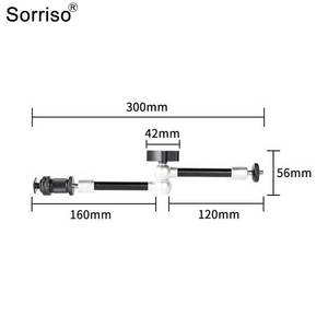 Sorriso 11 inch ma thuật cánh tay có thể điều chỉnh nhôm ma sát có khớp nối khung giá cho Giàn Khoan LCD màn hình LED ánh sáng DSLR máy ảnh GoPro - Product Image 2