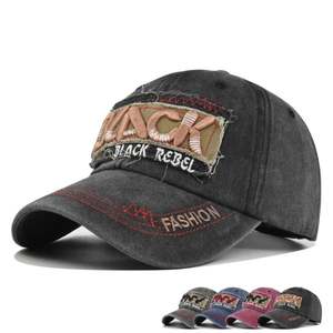 หมวกเบสบอลผ้าฝ้ายปักลายหมวกเบสบอลแนววินเทจแบบ3D - Product Image 1