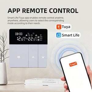 Thermostat intelligent gris-blanc 86*86 3A pour chaudière à <span class=keywords><strong>gaz</strong></span> <span class=keywords><strong>et</strong></span> chauffage de l'eau, 16A 25A pour chauffage électrique, avec commande vocale via application <span class=keywords><strong>et</strong></span> boutons - Product Image 5