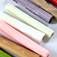 Papel de Panal Ecológico Hecho a Mano Reutilizable Estilo Retro para Arreglos Florales al por Mayor, Malla para Envolver Ramos, Forros para Ramos de Flores 50cm*10