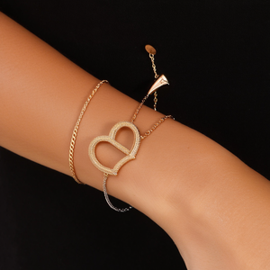 Fashion Charm <b>Bracelet</b> 316L Stainless Steel PVD Gold Plating Heart <b>Infinity</b> Design Women's Jewelry - Product Image 3