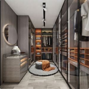 Armario Moderno Personalizado con Descuento 2025, Mueble de Dormitorio con Puerta de Vidrio e Iluminación LED - Product Image 3