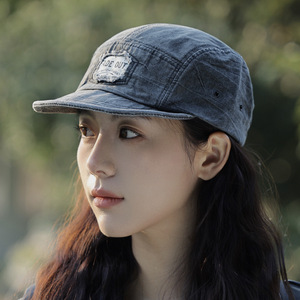 Fade Out Five Piece <b>Baseball</b> <b>Cap</b> Pink Washed Denim Unisex Casual Hat - Product Image 2