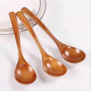 Set di cucchiaini da tè in legno antico da 18,5 cm per caffè, condimenti, miele, cucina e servizio a tavola, all'ingrosso - Product Image 1