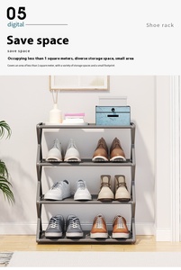 Kreatives X-Design Schuhregal Wohnzimmer-Aufbewahrungshelfer Moderner Schuhorganizer für Zuhause mit Starken Stahlrohren - Product Image 3