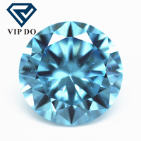 Wuzhou gemmes factory 5A qualité 0.8mm-12mm rondes facettées aigue-marine cubique zircone lâche gemmes synthétiques forme ronde pierres CZ