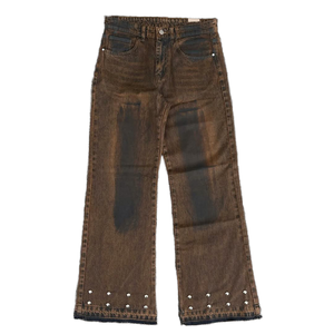 Experience The Perfect Of High End Fashion With Intricate Stone <b>Work</b> On Our Exclusive Rhinestone Denim <b>Jeans</b> Pants For Men's - Product Image 1