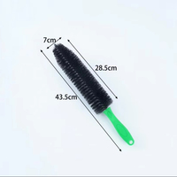 Ensemble de brosses de nettoyage pour pneus de voiture, fournis directement par l'usine, avec têtes de brosses de diamètre varié, brosses de nettoyage à poils rigides avec manche en caoutchouc
