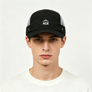 Casquette de camping unisexe à séchage rapide en maille à 5 panneaux, logo personnalisé ACE Mountain, légère, respirante, pour la course en extérieur, casquette de sport - Product Image 1