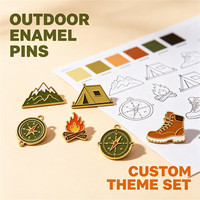 Fabricant professionnel de badges en émail personnalisés, badges en métal représentant des monuments touristiques, broches en émail dur pour souvenirs touristiques