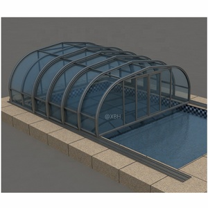Dôme de <span class=keywords><strong>piscine</strong></span> extérieur, tentes de natation en verre, véranda mobile, véranda, toit rétractable, couvertures de patio pour maisons - Product Image 1