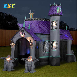 ליל כל הקדושים Haunted <span class=keywords><strong>Castle</strong></span> שומרי סף מתנפח, haunted <span class=keywords><strong>castle</strong></span> מתנפח למכירה - Product Image 1