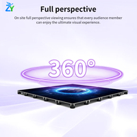 Écran LED interactif pour piste de danse, intérieur, P2.5mm, 4K HDR, luminosité 1000:1, panneaux modulaires pour mur vidéo