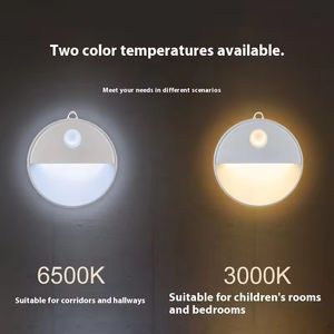 Modern Mini Waterproof Dimmable Wall Lamp Bedroom <b>Corridor</b> Dormitory Battery Operated Sensor Control ABS Material LED Warm White - Product Image 3