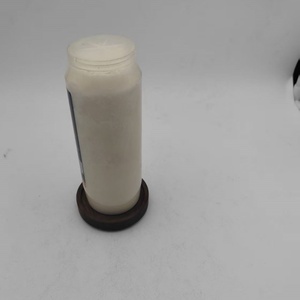 Candela di preghiera bianca di 9 giorni in vaso di plastica memoria candela tomba e candele funebri per la veglia commemorativa religiosa e di emergenza - Product Image 5