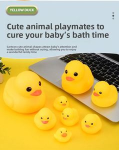 Oem/Odm Factory Sales Cute Plastic Rubber Duck Funny Expressions Sound Water <b>Bath</b> Toy for 5 to 7 Years - Product Image 5