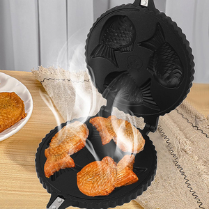 Popular Portable Sandwich Cake Mold Aluminium Roasting <b>Pan</b> Outdoor Use Two Side Breakfast Waffle Grill <b>Pan</b> - Product Image 4