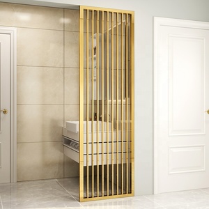 Bán Hot Laser Cut Màn Hình Thép Không Gỉ Trong Nhà Trang Trí Phòng Divider Phân Vùng Vàng Tùy Chỉnh Màn Hình - Product Image 1